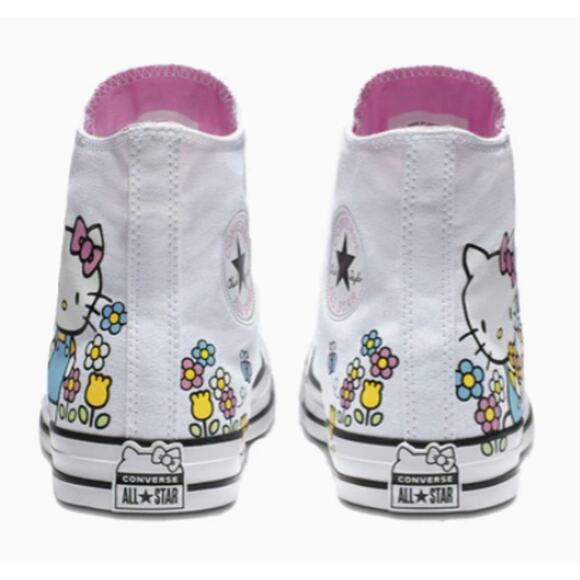 Converse Hello Kitty x Chuck Taylor All Star Hi 'Flowers' Women's SZ 6 Sanrio - Picture 5 of 16